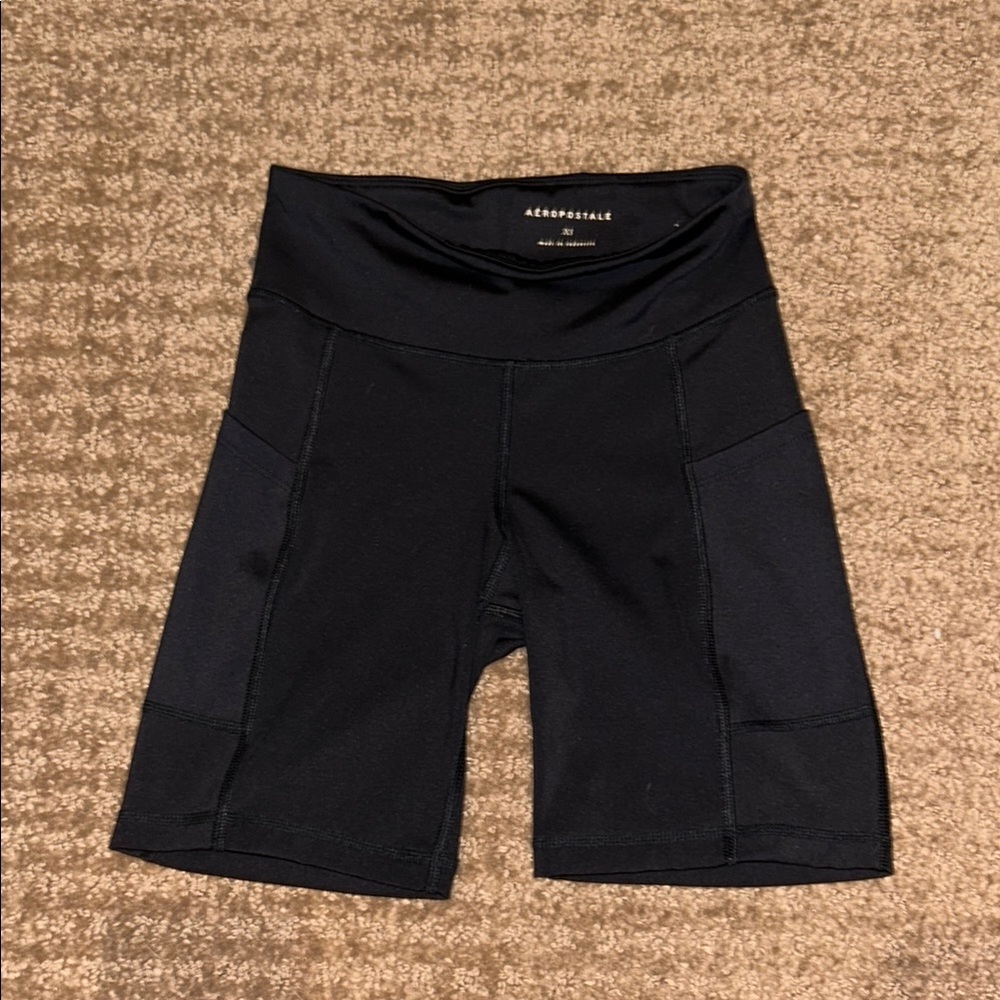 Aeropostale Black Bike Shorts with Wide Waistband